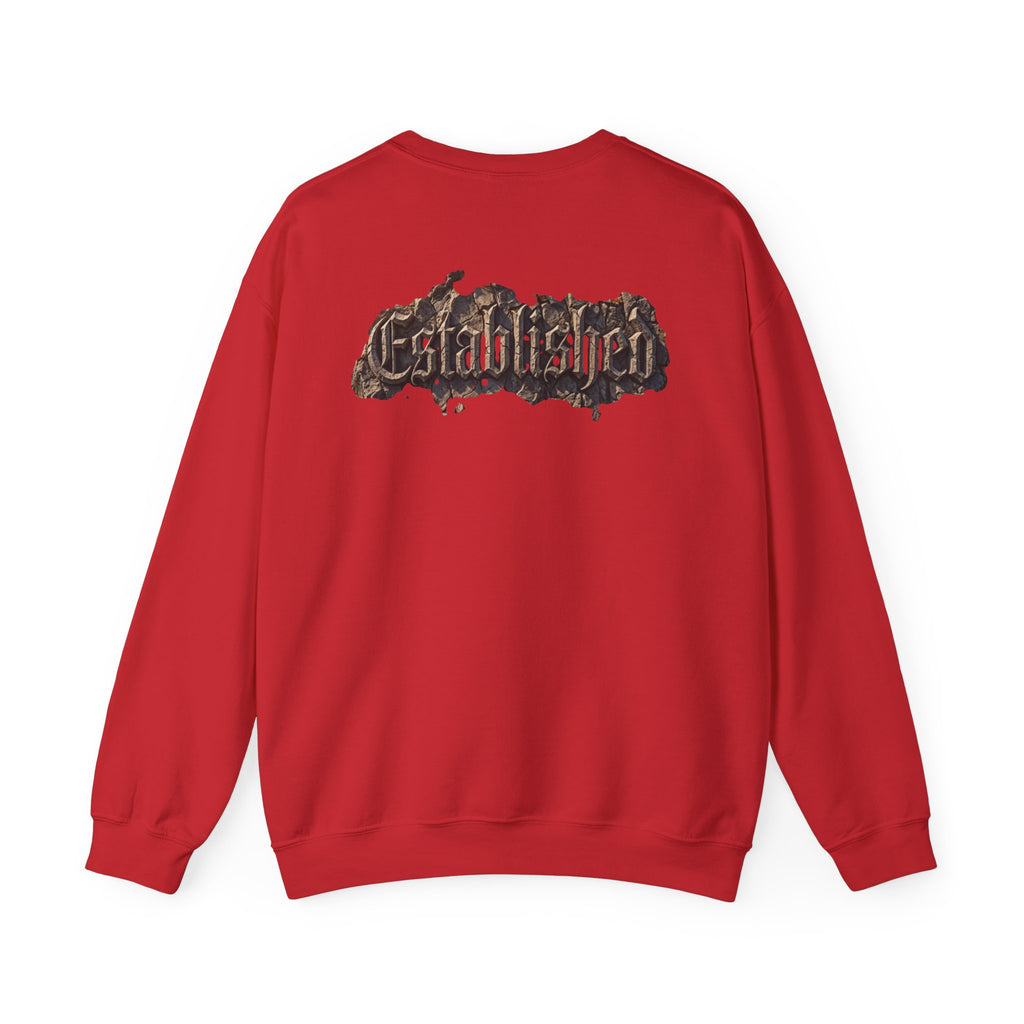 Established Gothic Crewneck Sweatshirt — Vintage Metal Band Style