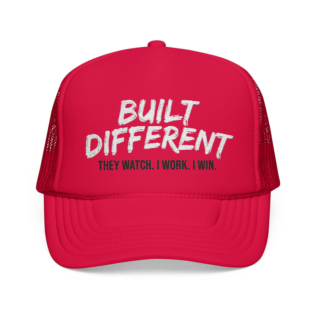 Trucker Hat — "Built Different" Foam Mesh Cap