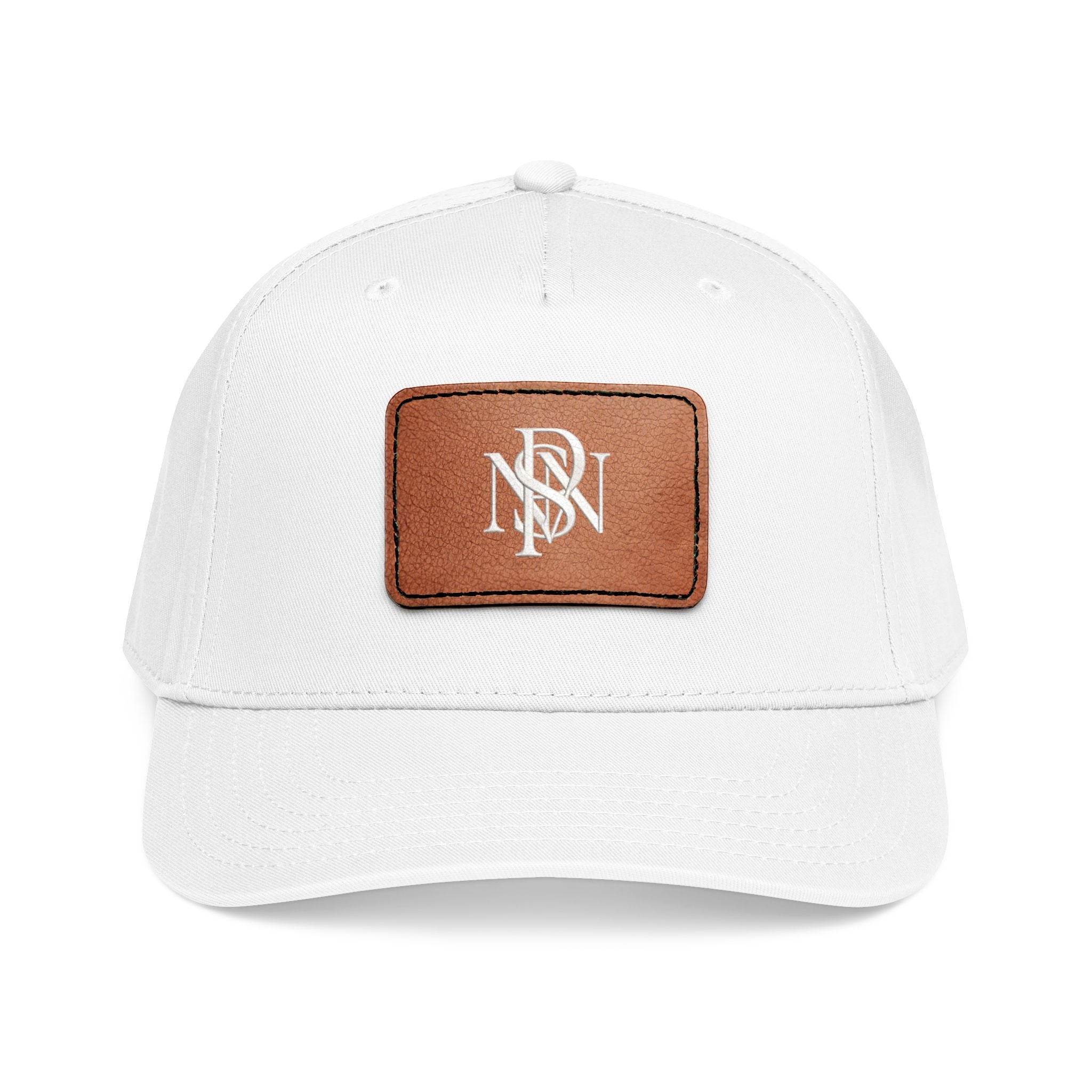 Leather Patch Baseball Cap — Monogram Rectangle Patch