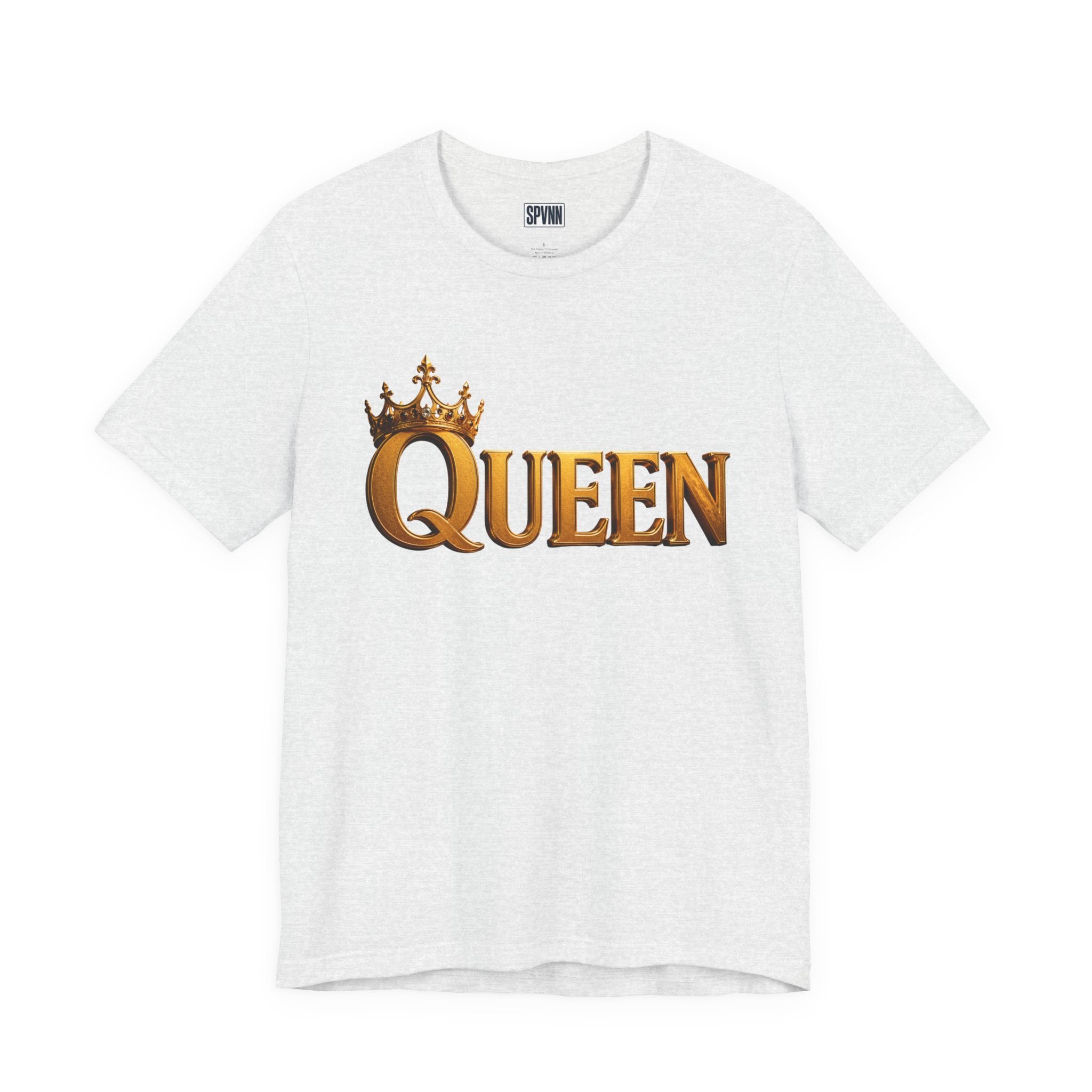 Queen Crown T-Shirt — Gold Royalty Graphic Tee