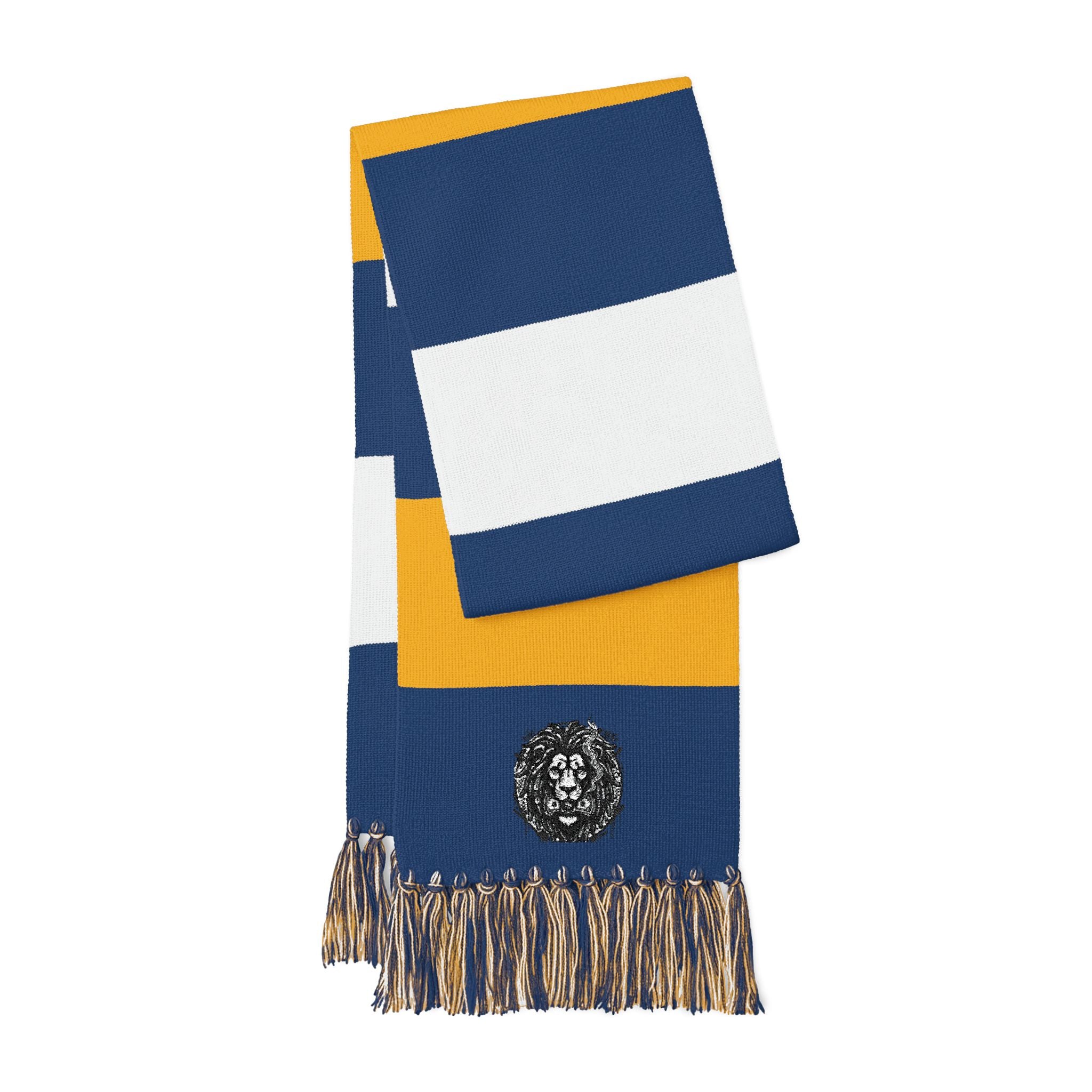 SPVNN Embroidered Spectator Scarf — Striped Crest Patch Supporter Scarf