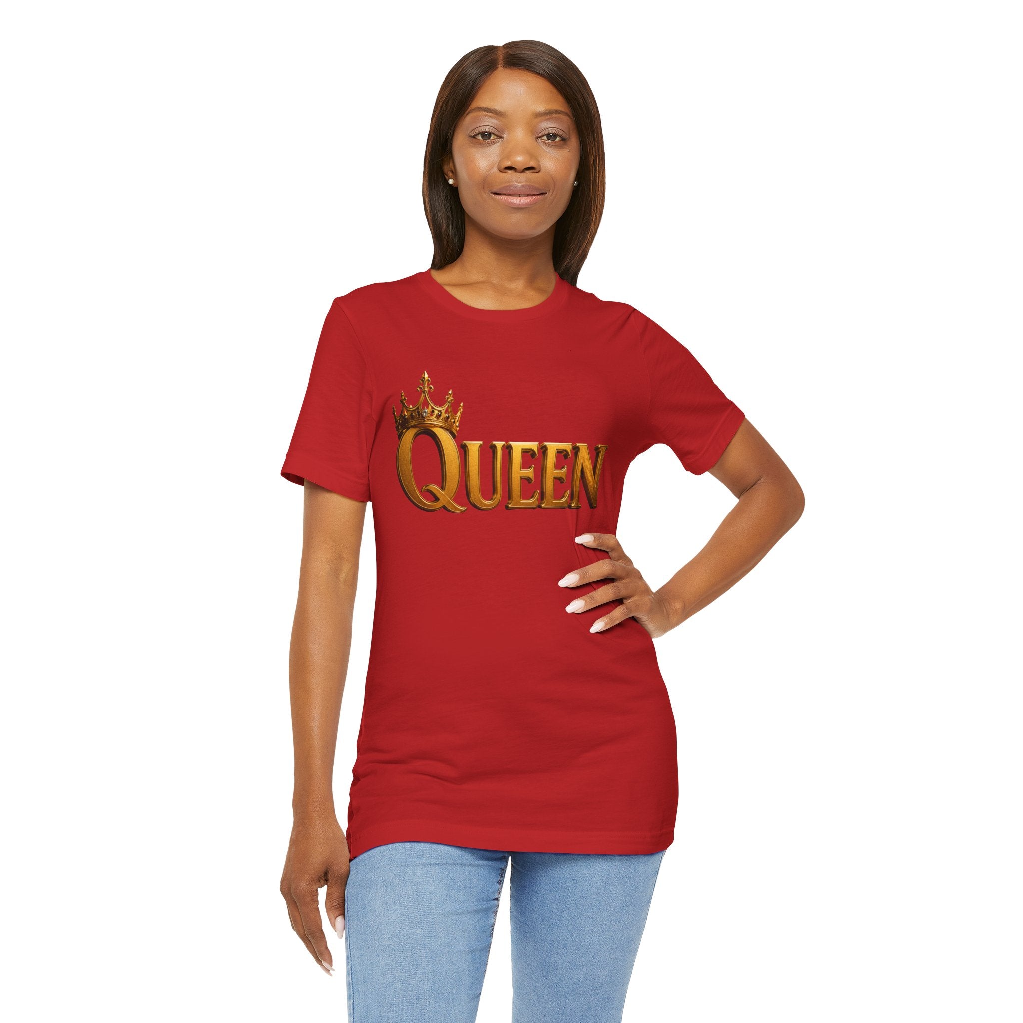 Queen Crown T-Shirt — Gold Royalty Graphic Tee