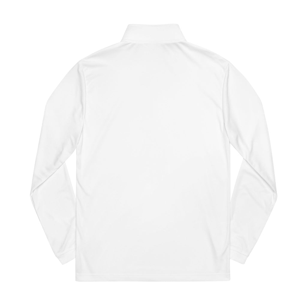 Embroidered Quarter-Zip Pullover — White adidas Performance Top