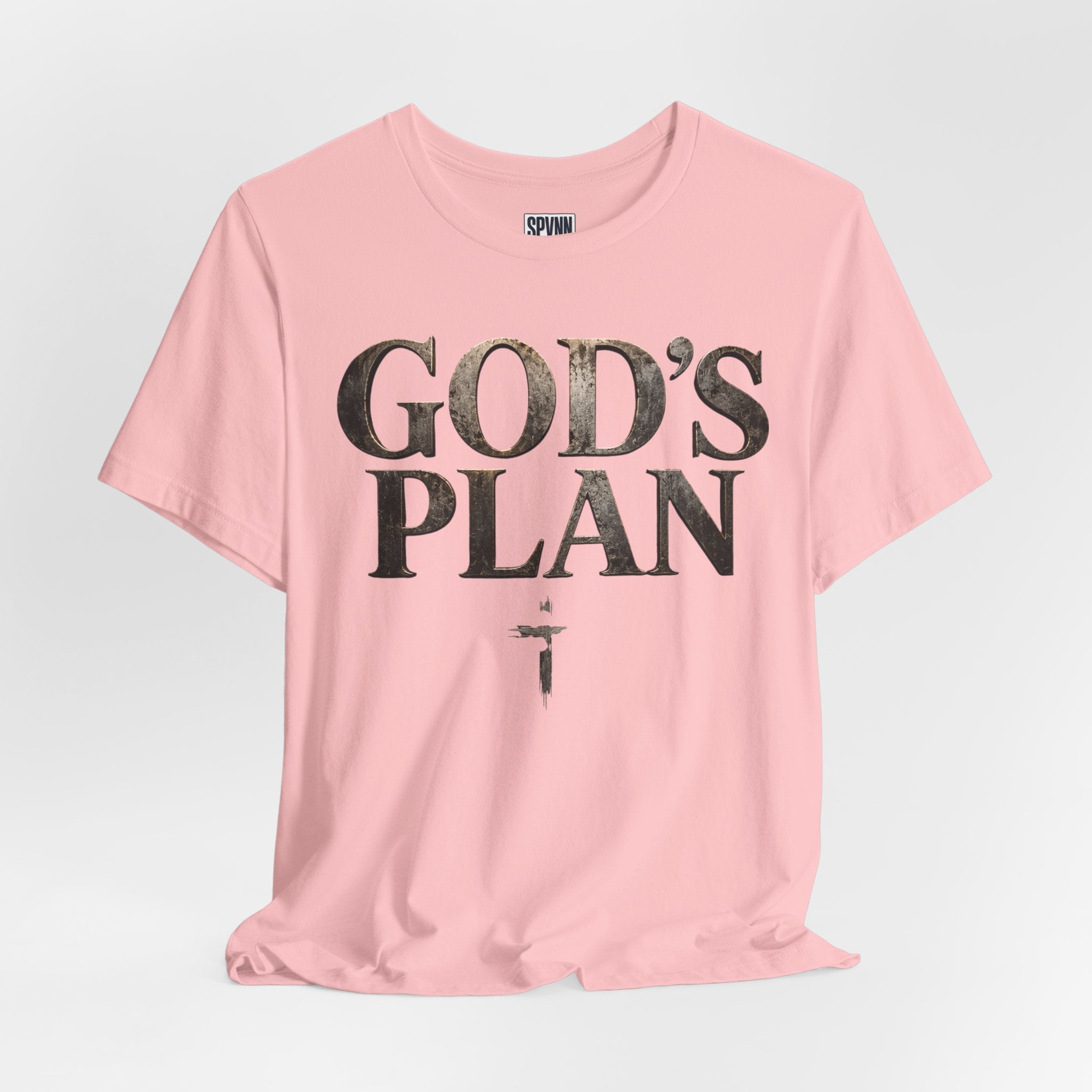 Faith Tee — "God's Plan" Front / "Faith Over Fear" Back Christian Inspirational T-Shirt