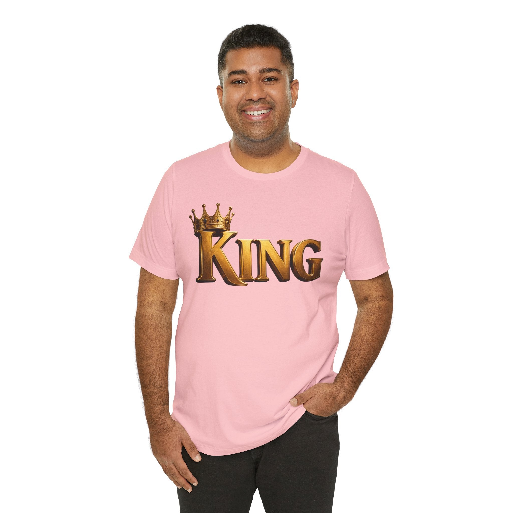 King Graphic Tee — Gold Crown Shirt for Men & Fathers