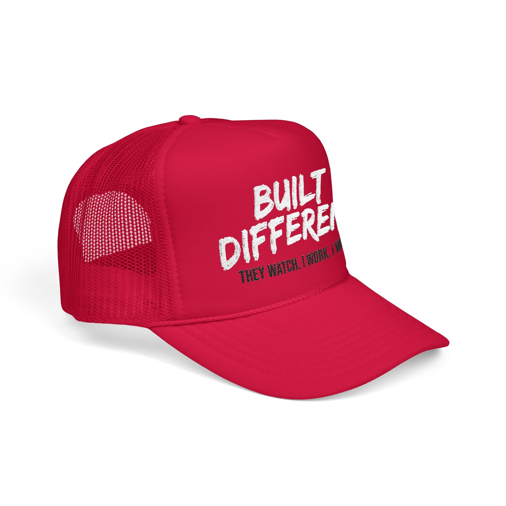 Trucker Hat — "Built Different" Foam Mesh Cap