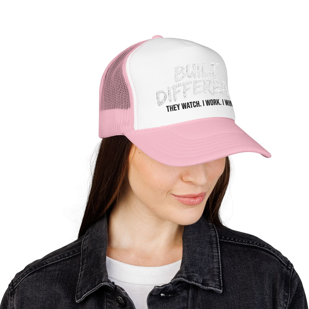 Trucker Hat — "Built Different" Foam Mesh Cap