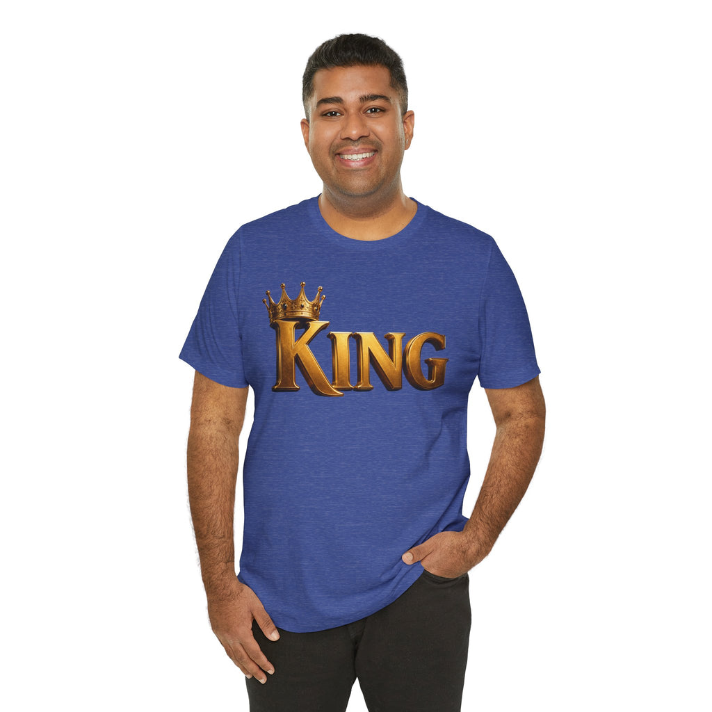 King Graphic Tee — Gold Crown Shirt for Men & Fathers