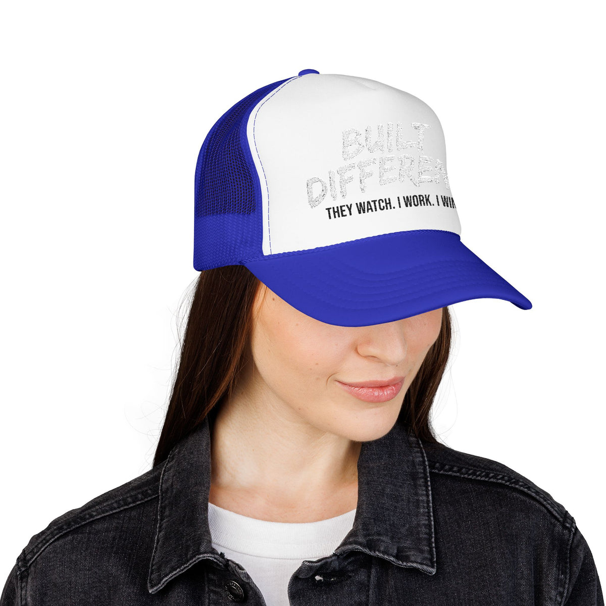 Trucker Hat — "Built Different" Foam Mesh Cap