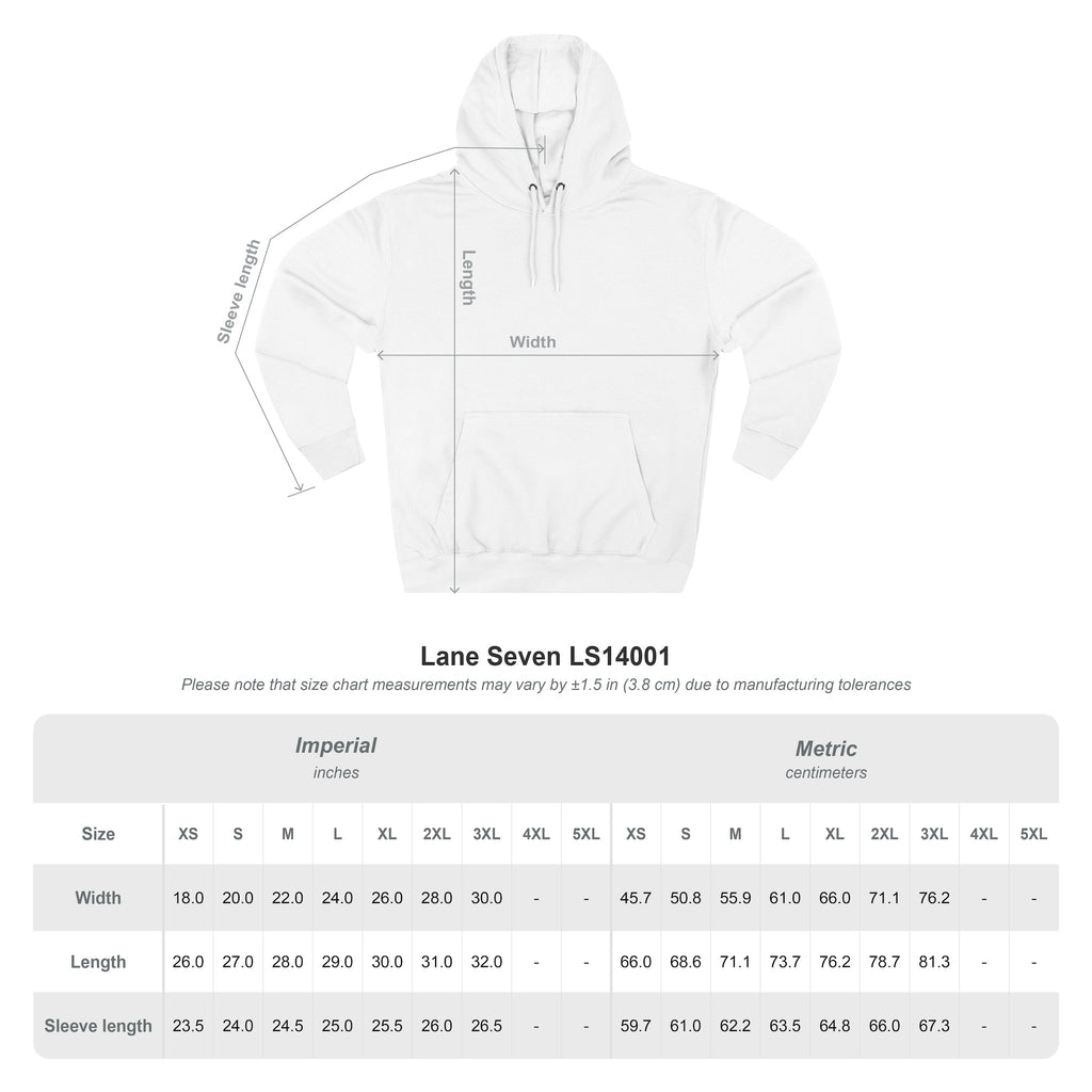 Shark Mini Graphic Hoodie — Tiny Blue Shark Chest Design