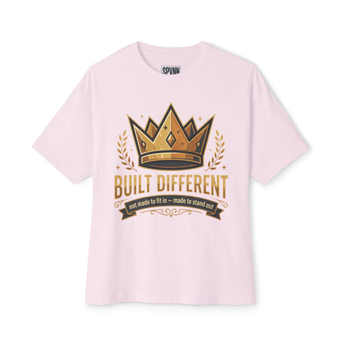 SPVNN Built Different Oversized Tee — Crown & Money Graphic