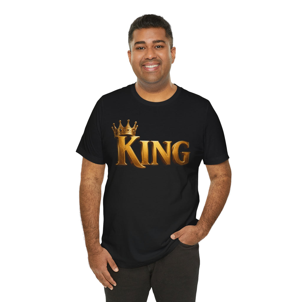 King Graphic Tee — Gold Crown Shirt for Men & Fathers