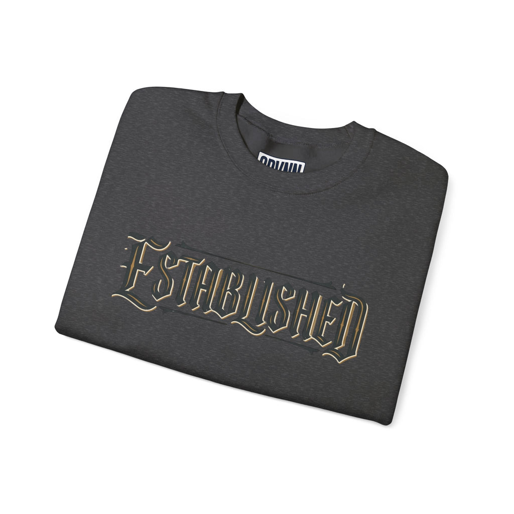 Established Gothic Crewneck Sweatshirt — Vintage Metal Band Style