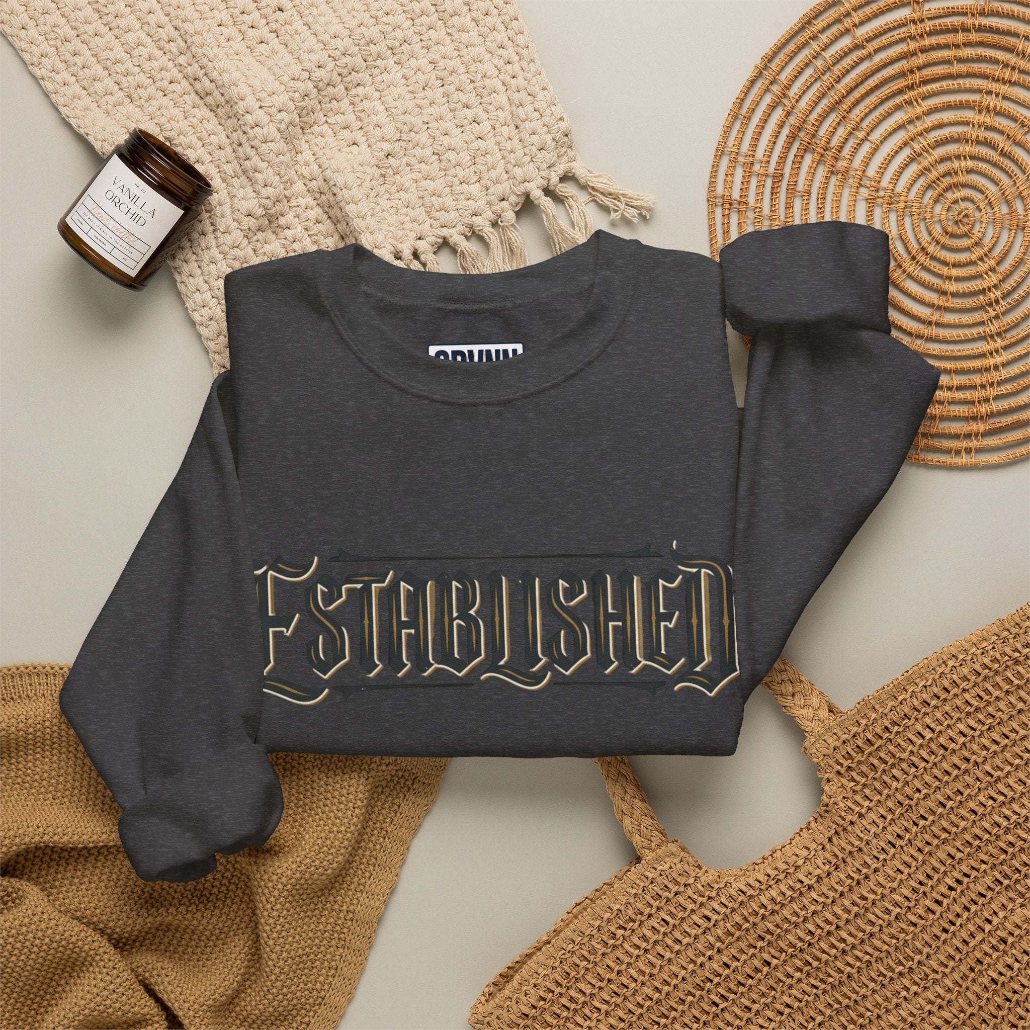 Established Gothic Crewneck Sweatshirt — Vintage Metal Band Style
