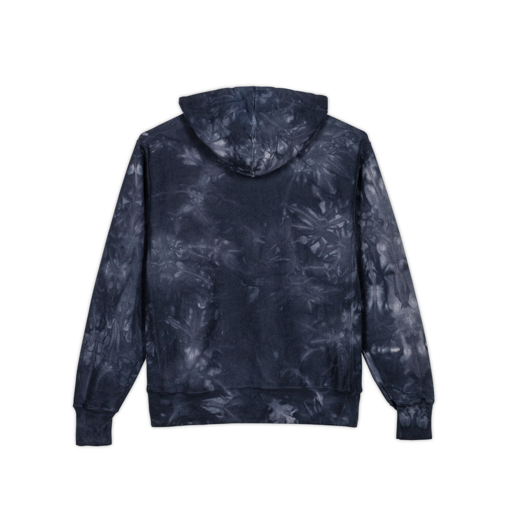 SPVNN Tie-Dye Embroidered Hoodie — Floral Script Chest