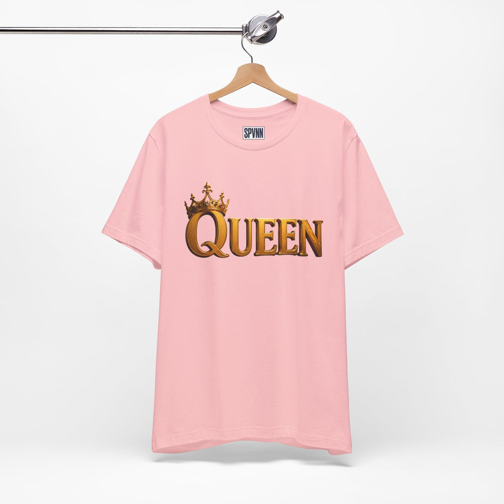 Queen Crown T-Shirt — Gold Royalty Graphic Tee