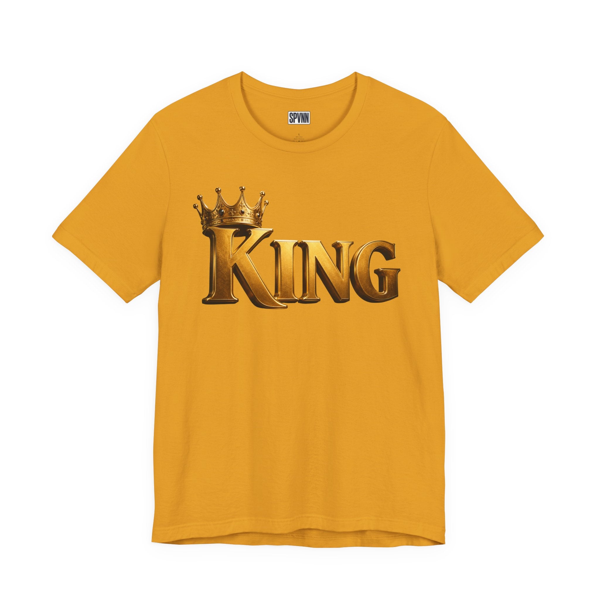 King Graphic Tee — Gold Crown Shirt for Men & Fathers