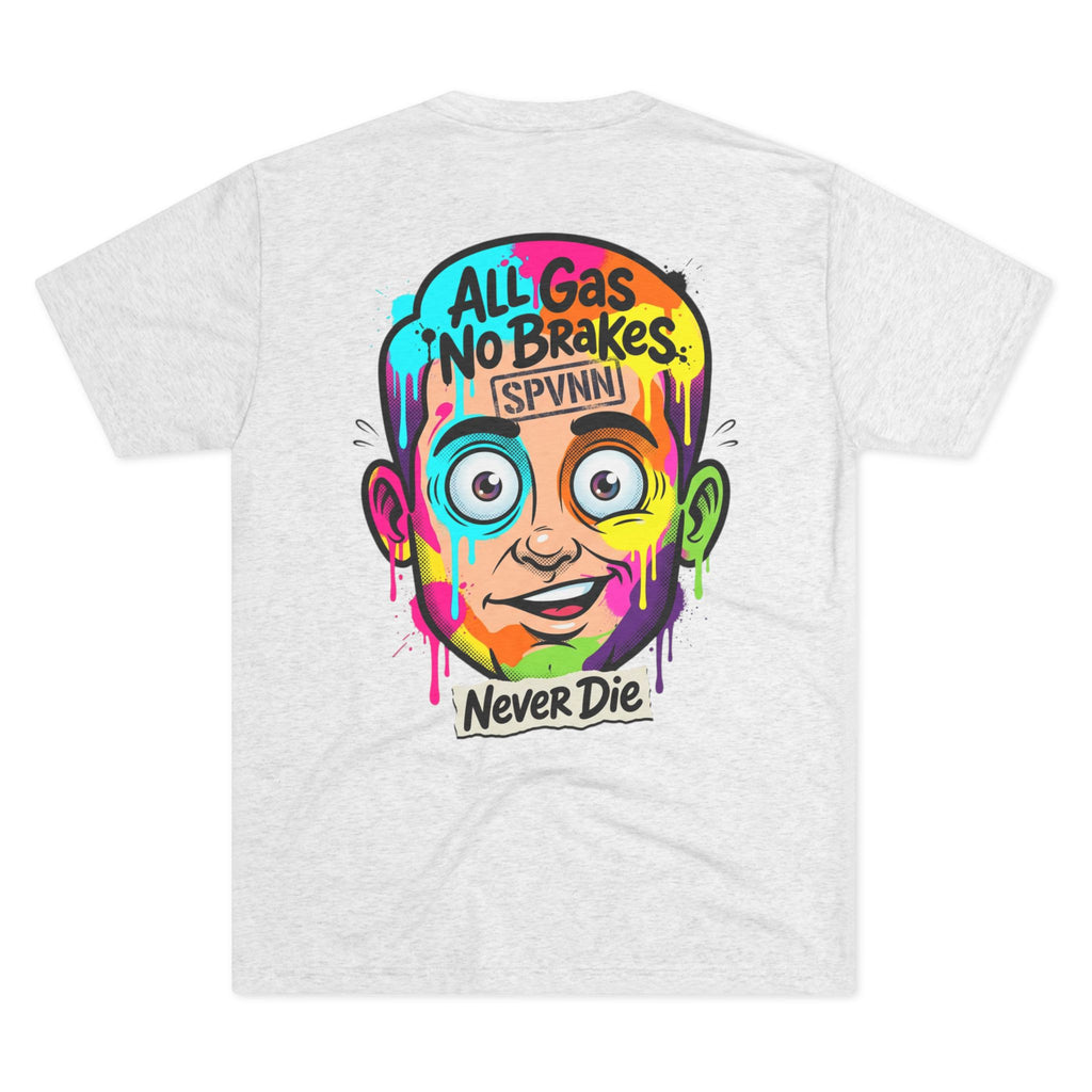 All Gas No Brakes Colorful Drip Graphic Tee