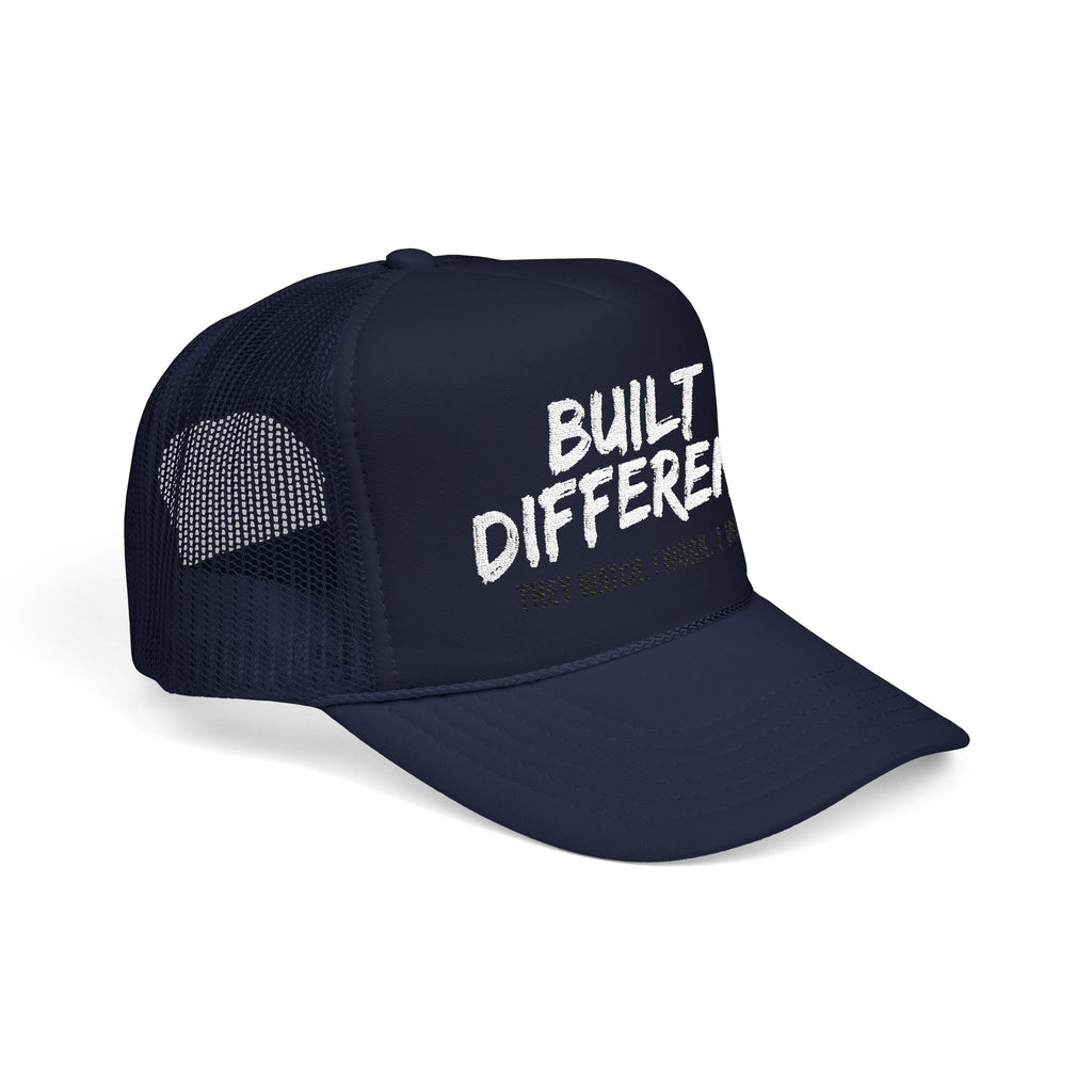 Trucker Hat — "Built Different" Foam Mesh Cap