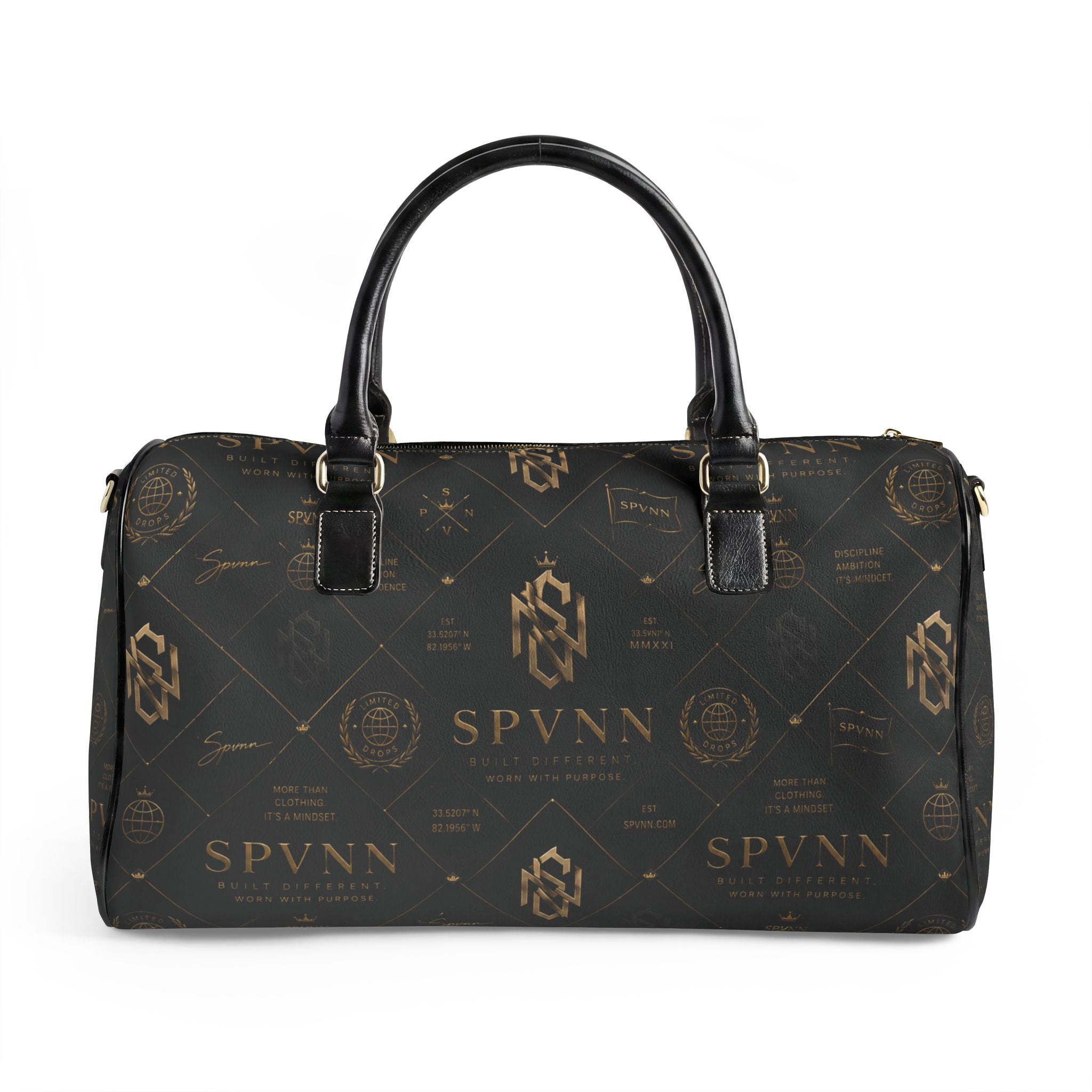 Faux Leather Travel Bag