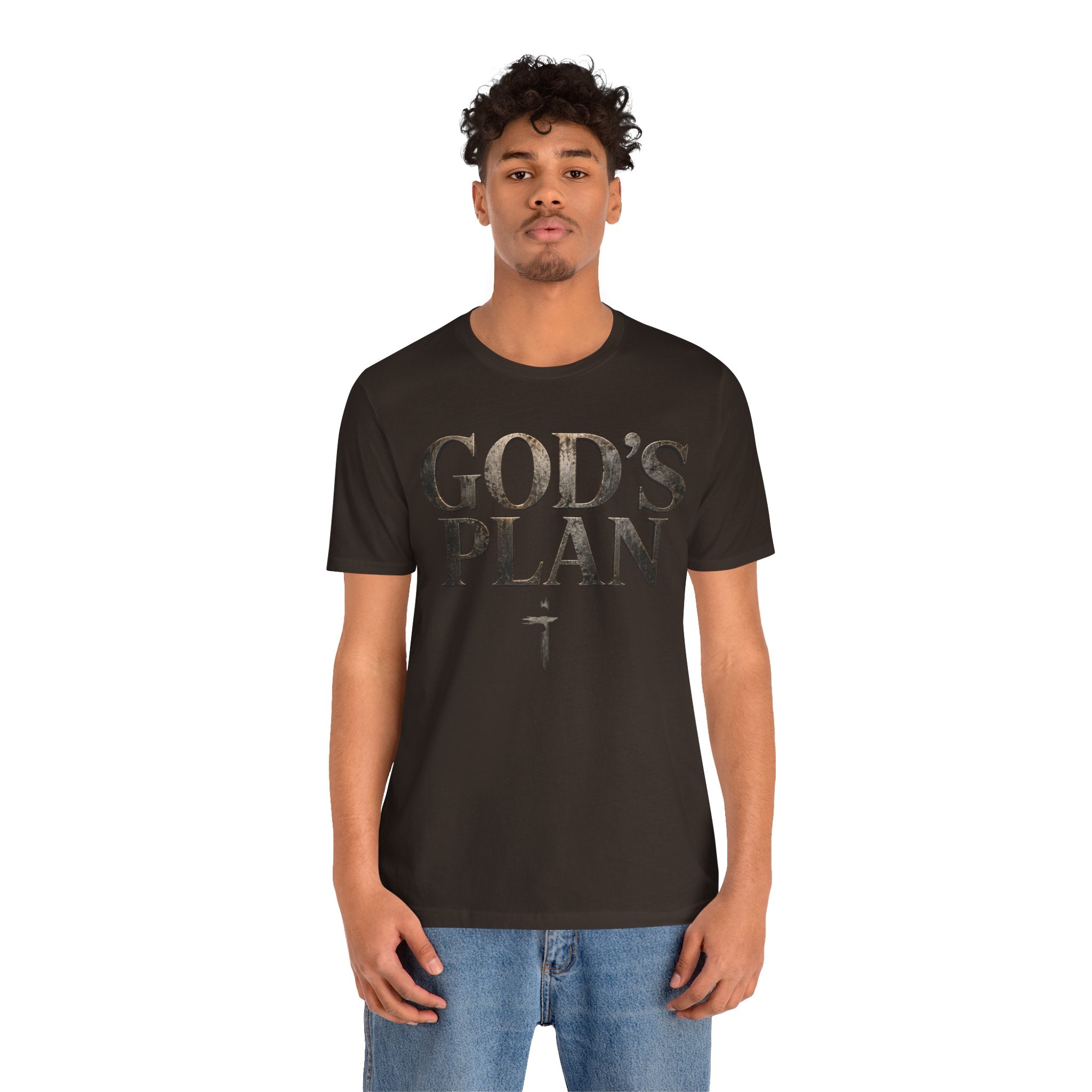 Faith Tee — "God's Plan" Front / "Faith Over Fear" Back Christian Inspirational T-Shirt