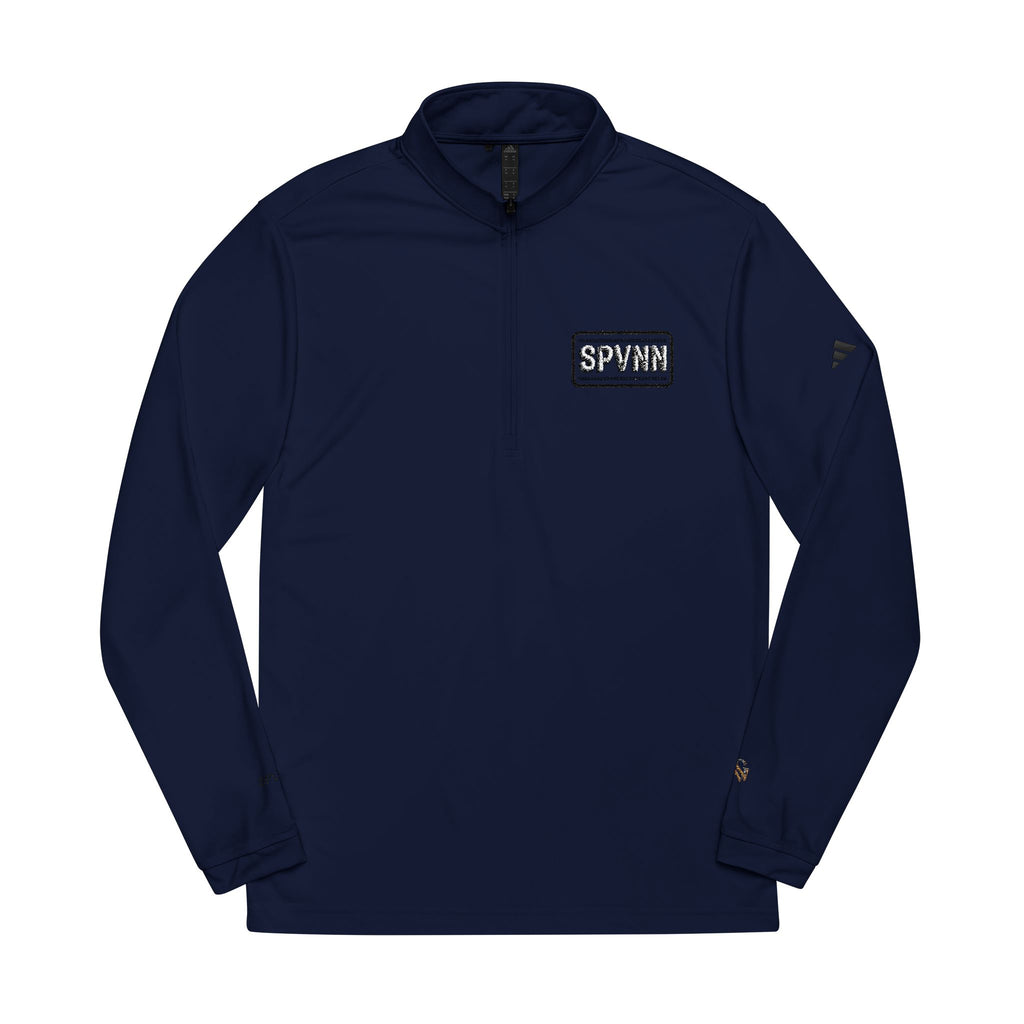 Embroidered Quarter-Zip Pullover — White adidas Performance Top