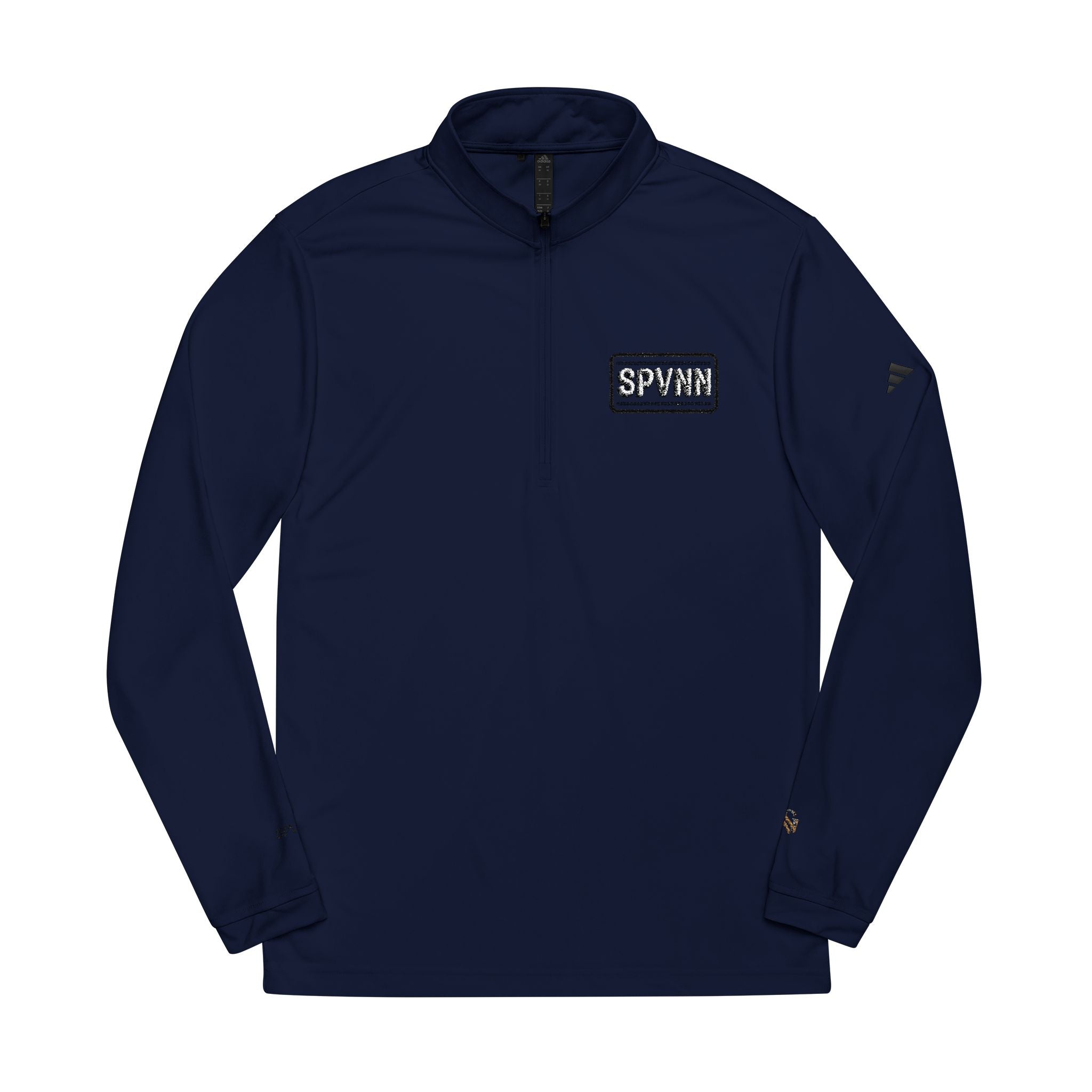 Embroidered Quarter-Zip Pullover — White adidas Performance Top
