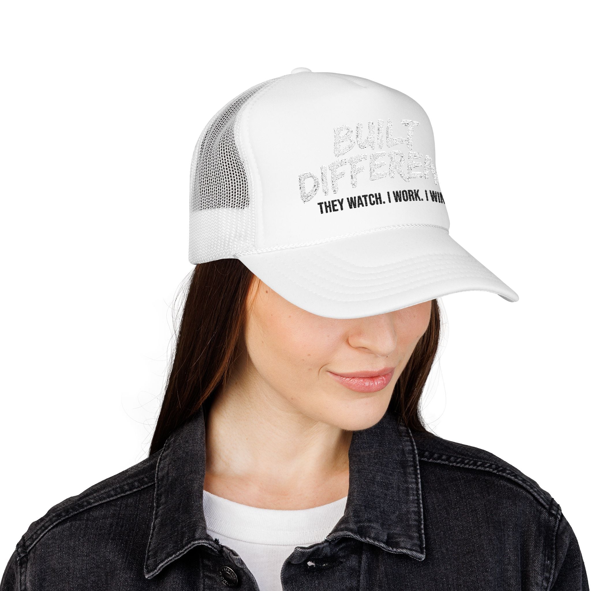 Trucker Hat — "Built Different" Foam Mesh Cap