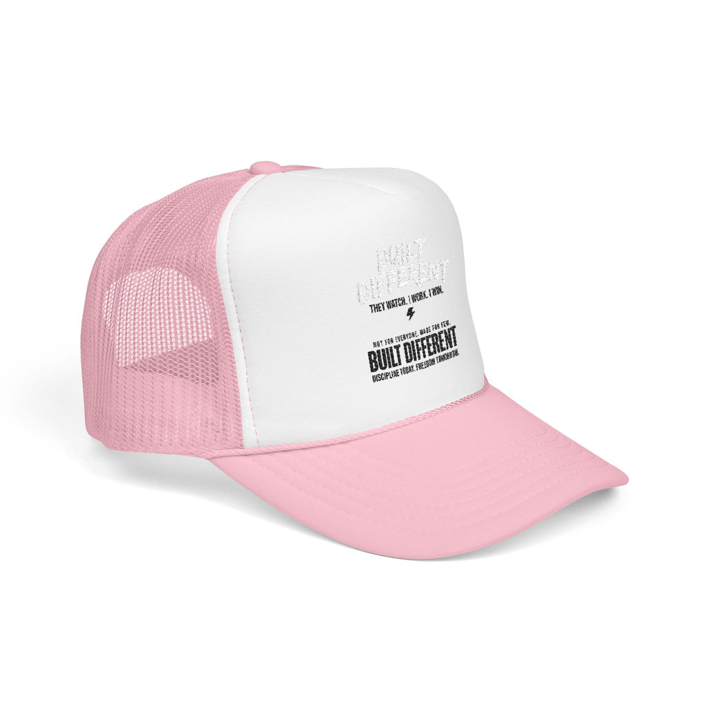 Trucker Hat — "Built Different" Foam Mesh Cap