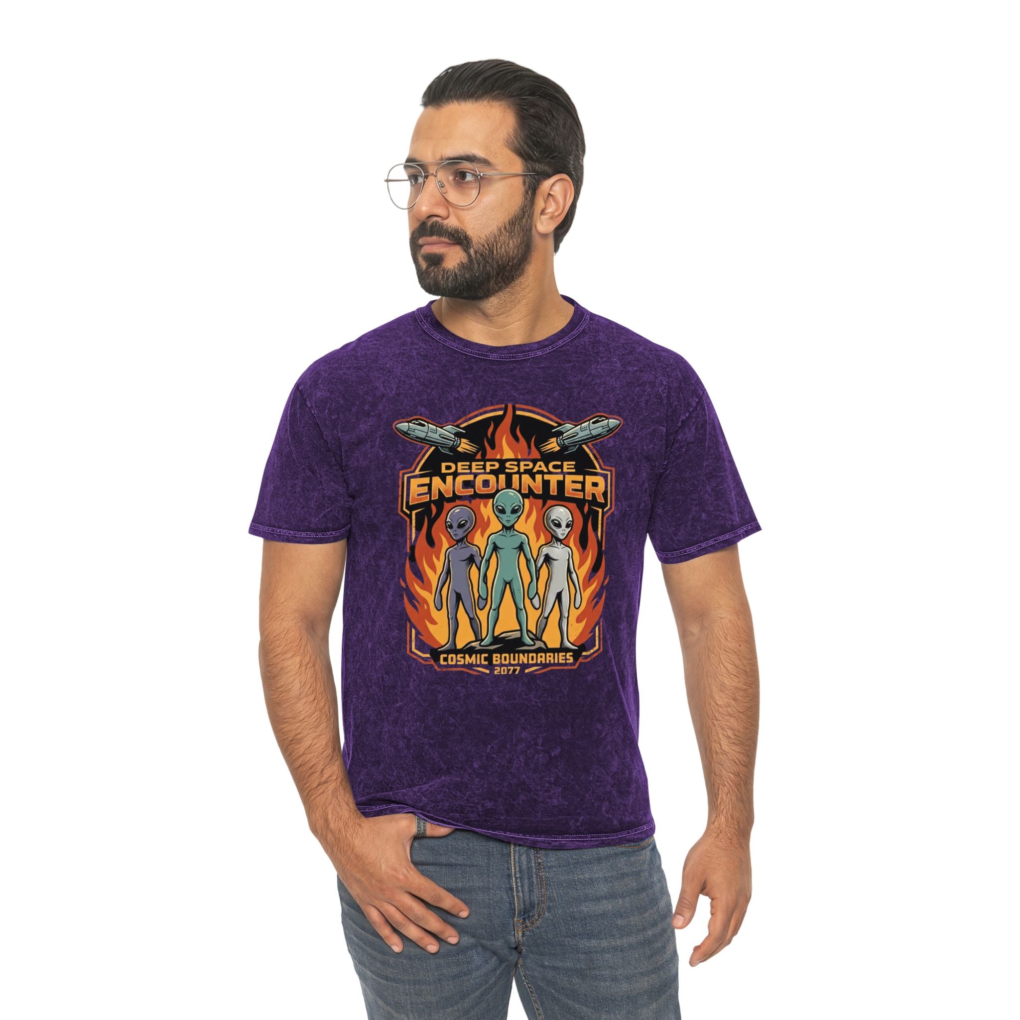 Deep Space Encounter Alien T-Shirt — Astra Defenders Graphic Tee
