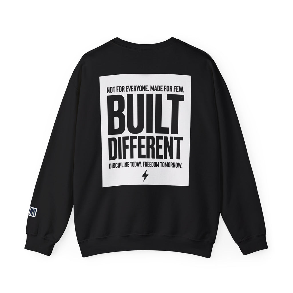 Built Different Crewneck Sweatshirt — "They Watch. I Work. I Win." Motivational Pullover