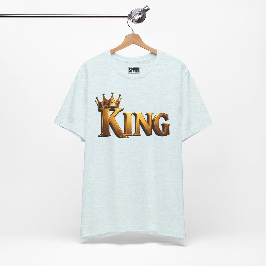 King Graphic Tee — Gold Crown Shirt for Men & Fathers