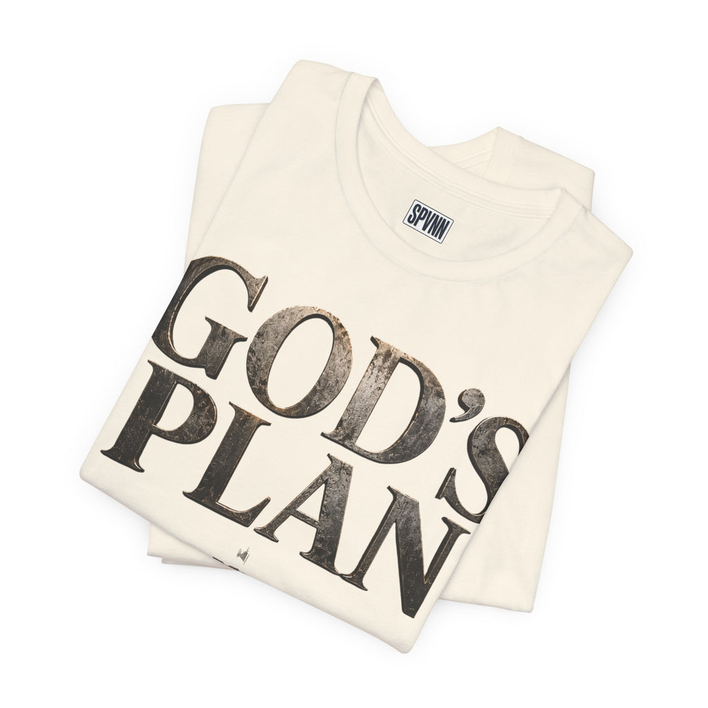 Faith Tee — "God's Plan" Front / "Faith Over Fear" Back Christian Inspirational T-Shirt