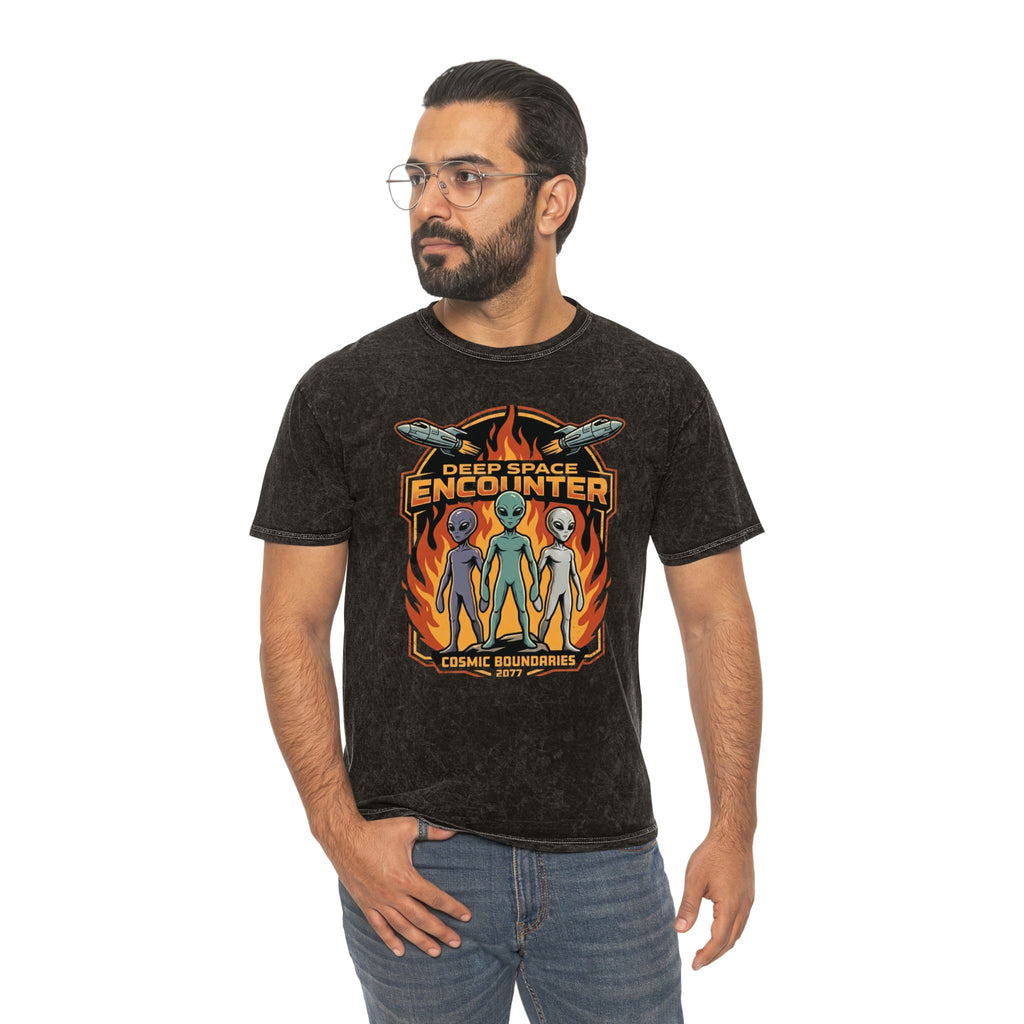 Deep Space Encounter Alien T-Shirt — Astra Defenders Graphic Tee