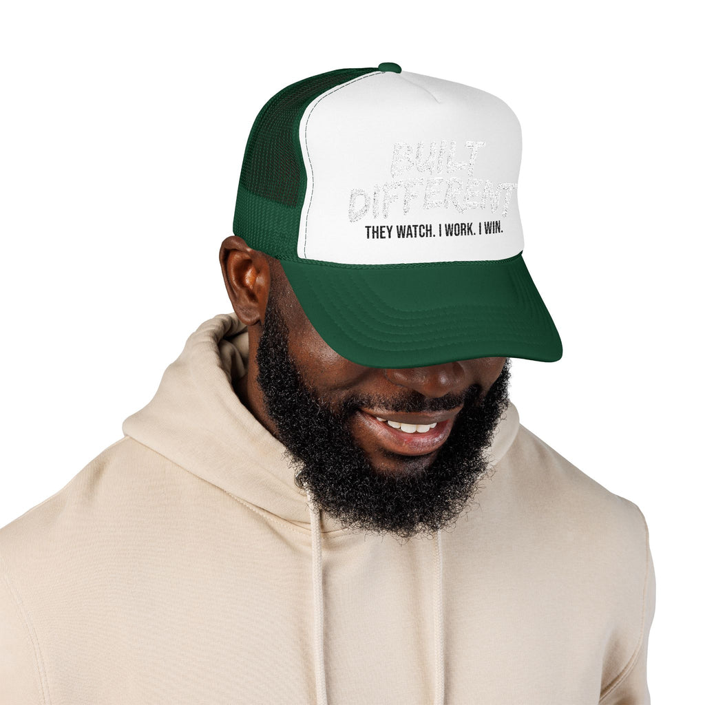 Trucker Hat — "Built Different" Foam Mesh Cap