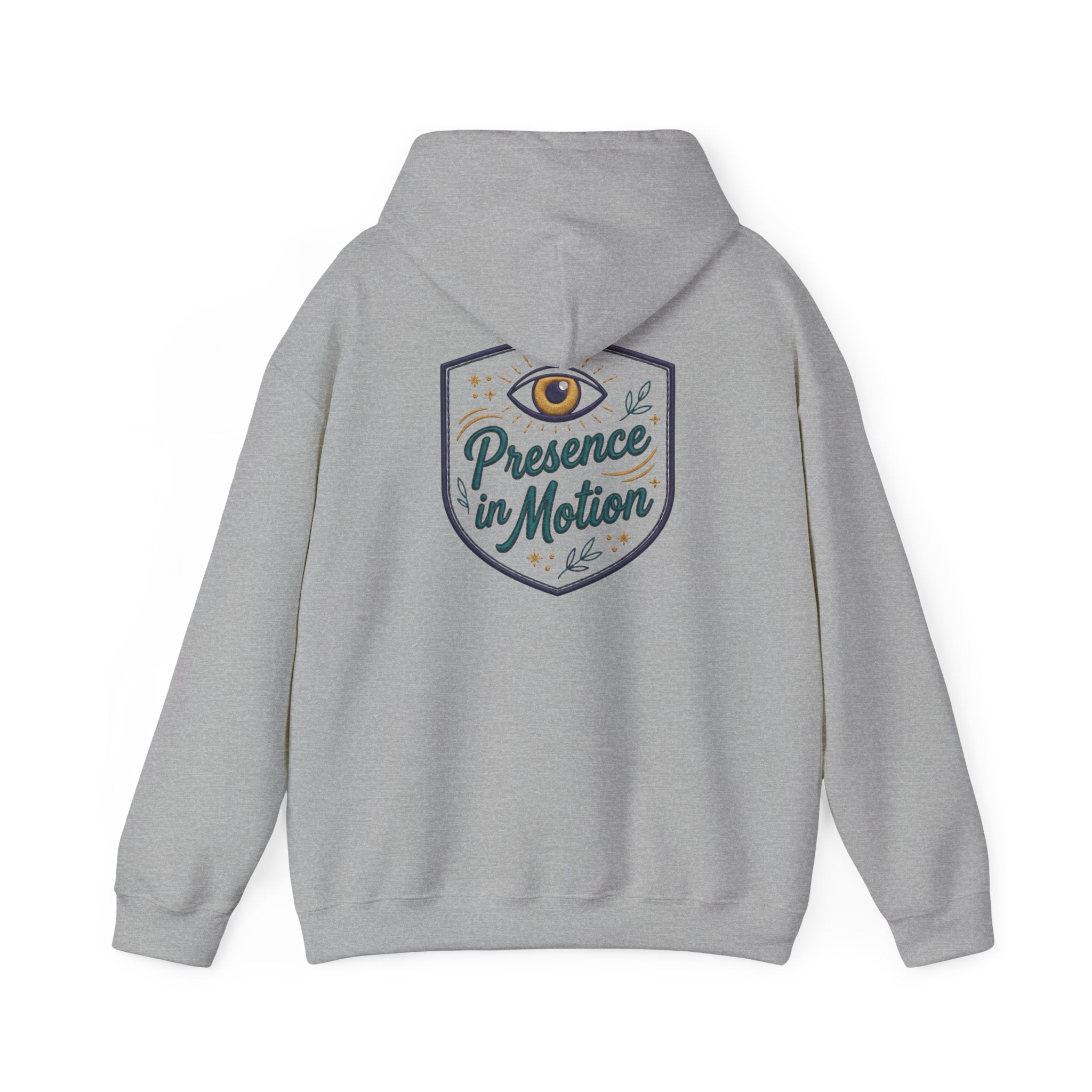 Presence in Motion Hoodie - Minimal Monogram Pullover