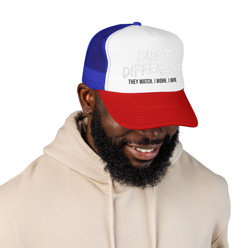 Trucker Hat — "Built Different" Foam Mesh Cap