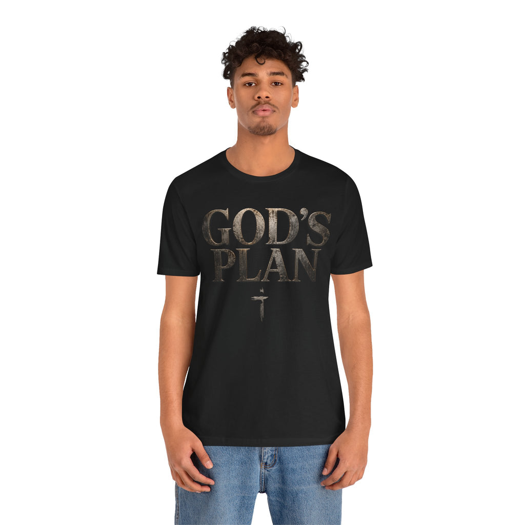 Faith Tee — "God's Plan" Front / "Faith Over Fear" Back Christian Inspirational T-Shirt