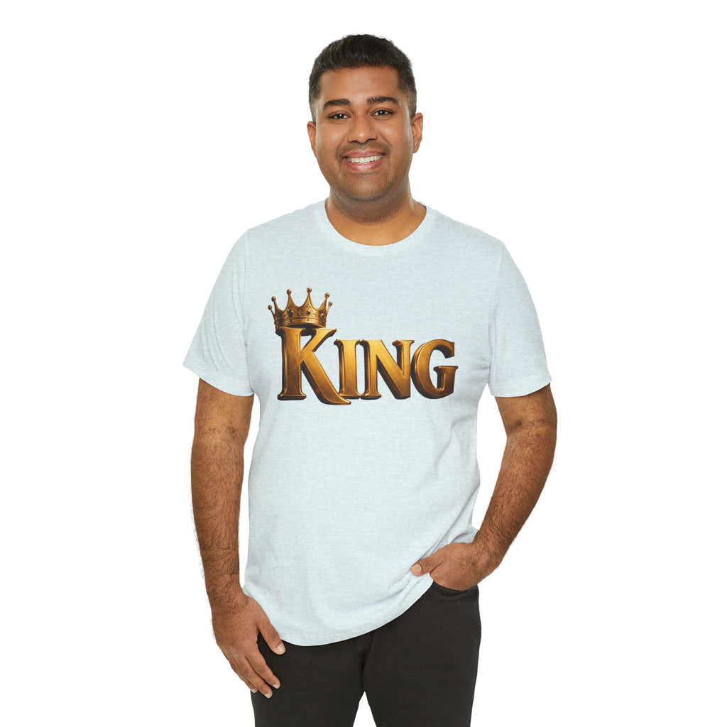 King Graphic Tee — Gold Crown Shirt for Men & Fathers