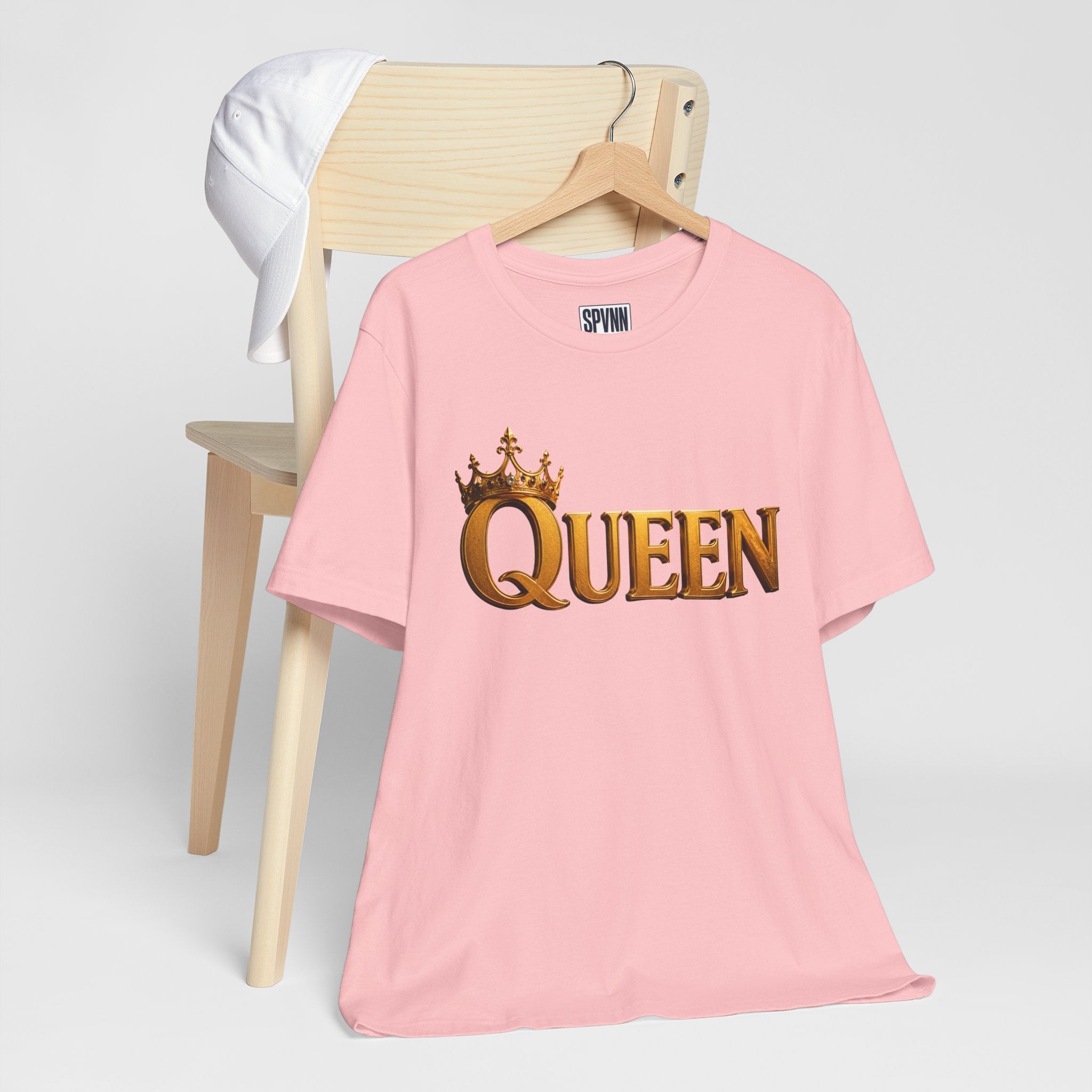 Queen Crown T-Shirt — Gold Royalty Graphic Tee