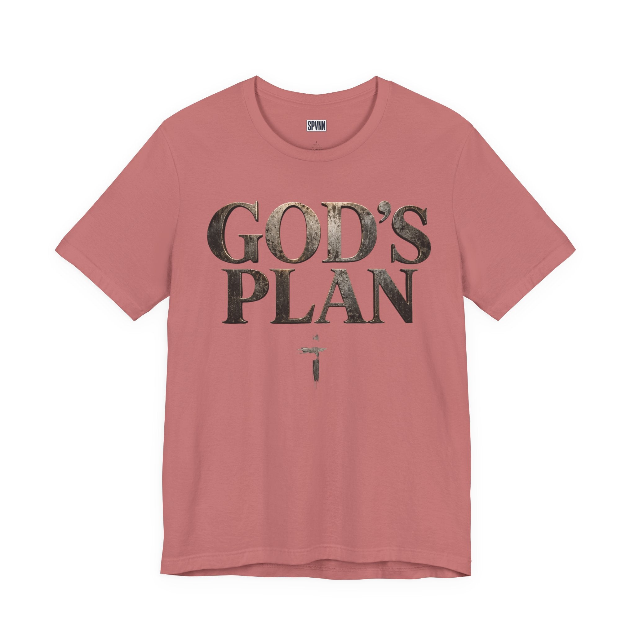 Faith Tee — "God's Plan" Front / "Faith Over Fear" Back Christian Inspirational T-Shirt