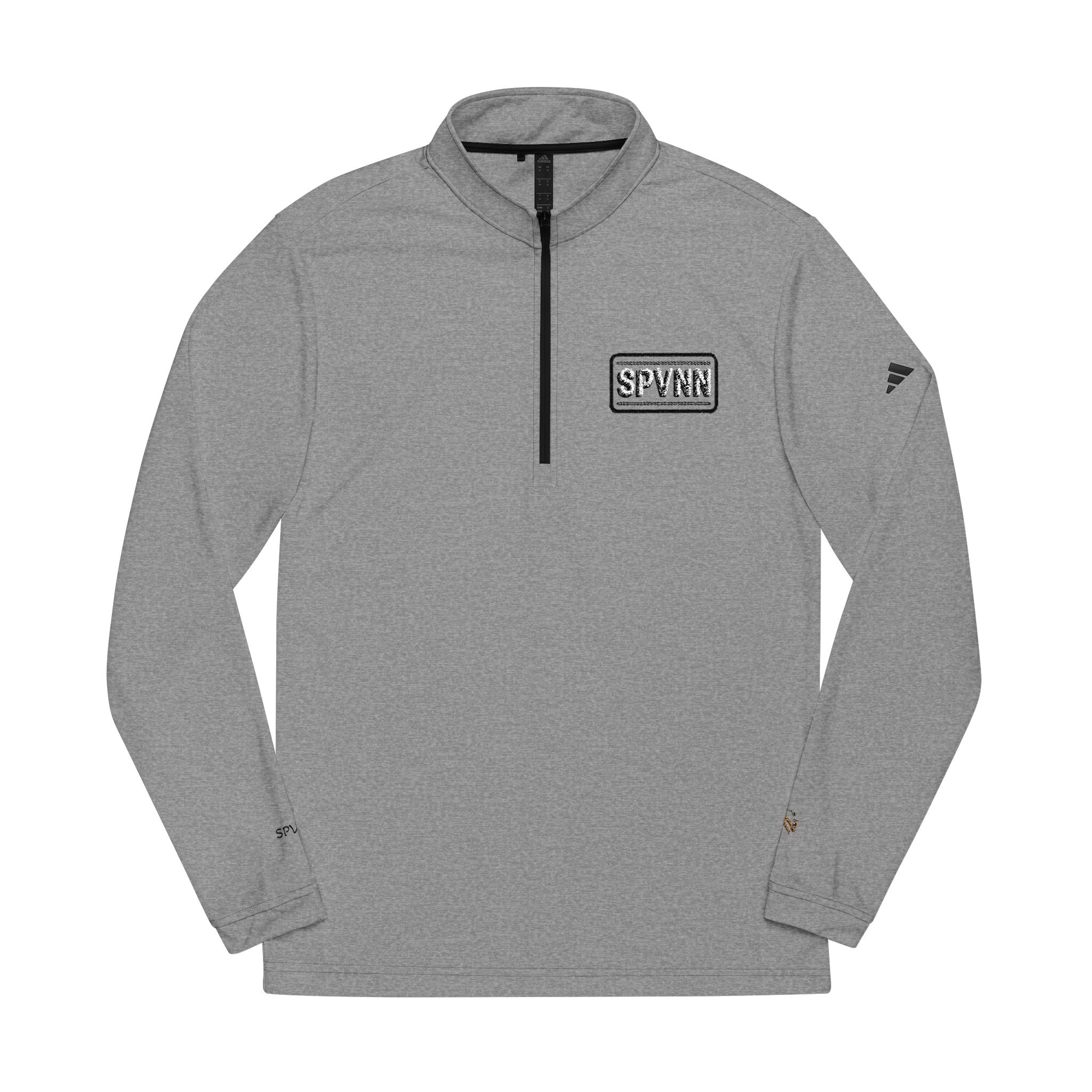Embroidered Quarter-Zip Pullover — White adidas Performance Top