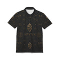 Luxury Monogram Polo Shirt — SPVNN Gold Emblem All-Over Print