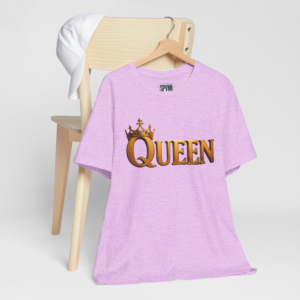 Queen Crown T-Shirt — Gold Royalty Graphic Tee