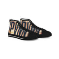 High Top Sneakers — Navy Striped 'SPR' Graphic Men's Streetwear