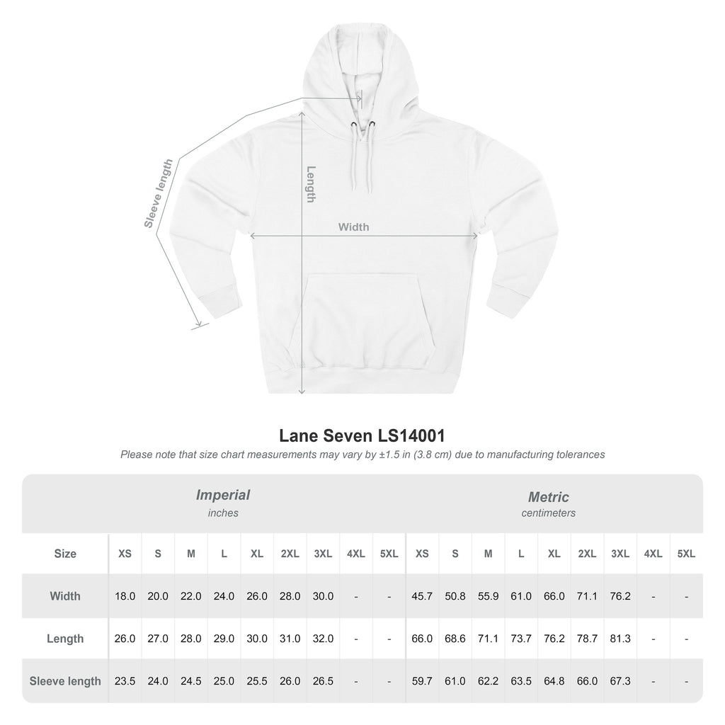 Shark Mini Graphic Hoodie — Tiny Blue Shark Chest Design