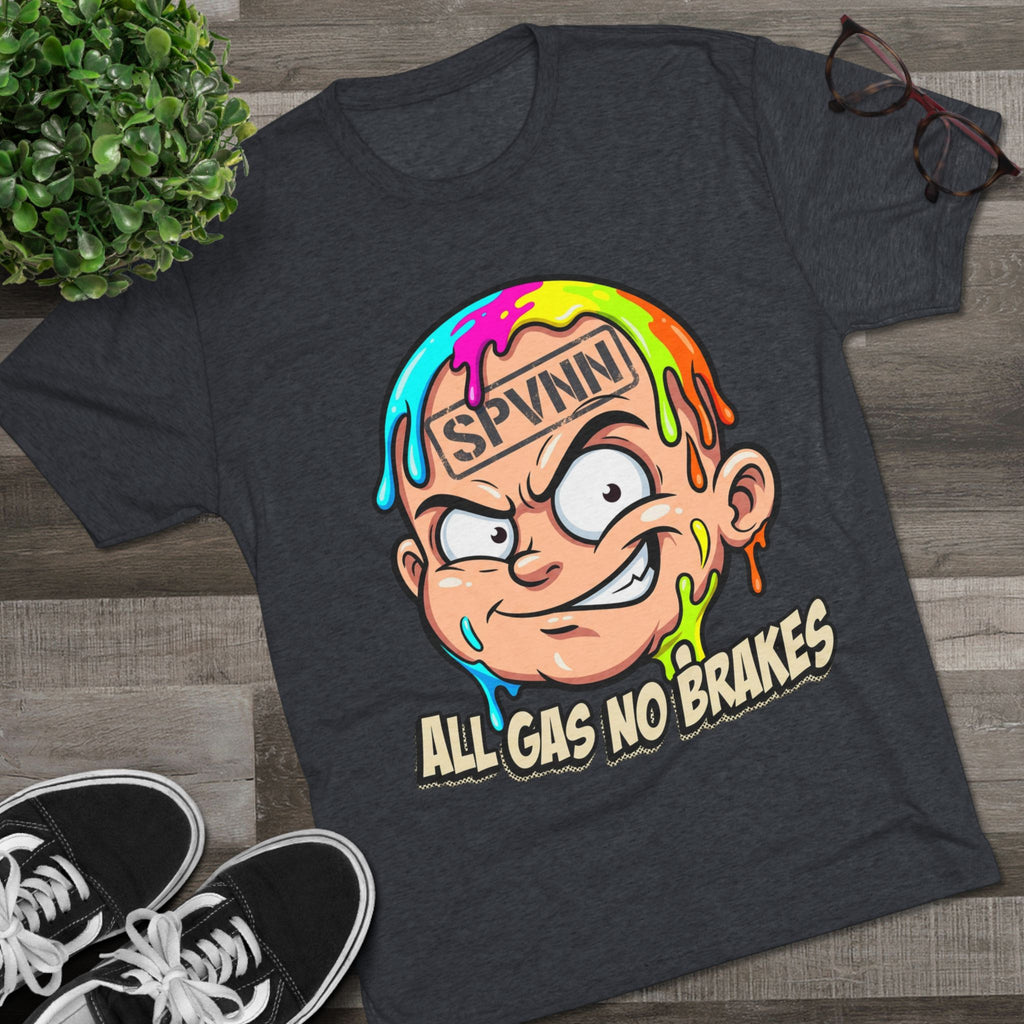 All Gas No Brakes Colorful Drip Graphic Tee
