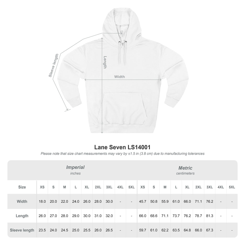 Shark Mini Graphic Hoodie — Tiny Blue Shark Chest Design