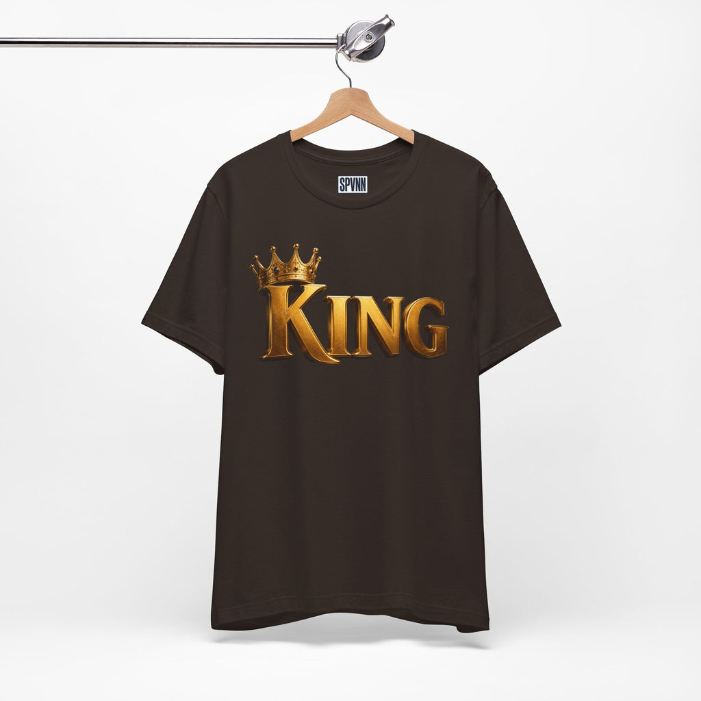 King Graphic Tee — Gold Crown Shirt for Men & Fathers