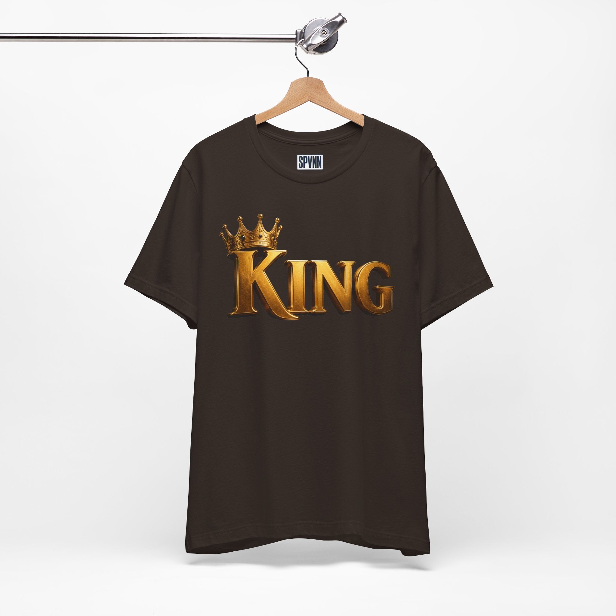 King Graphic Tee — Gold Crown Shirt for Men & Fathers